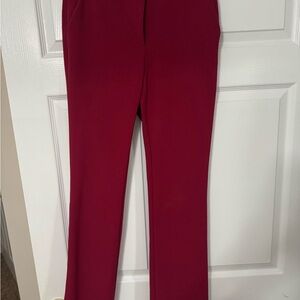 White House Black Market Rich Red Straight Leg Pants